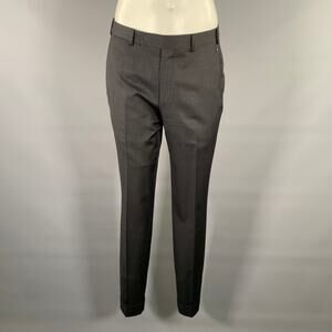 ERMENEGILDO ZEGNA Size 32 Charcoal Wool Slim Fit Dress Pants